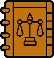 Law Book Vector Icon Design