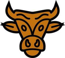 Bull Skull Vector Icon Design