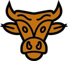 Bull Skull Vector Icon Design