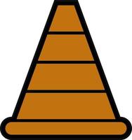 Traffic Cone Vector Icon Design