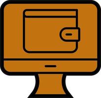 Online Wallet Vector Icon Design