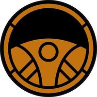 Steering Wheel Vector Icon Design