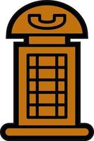 Phone Booth Vector Icon Design