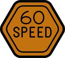 Speed Limit Vector Icon Design