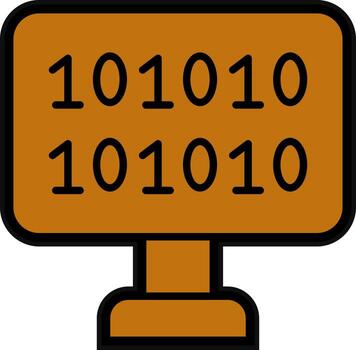 diseño de icono de vector de código binario