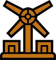 Windmill Vector Icon Design