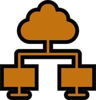 diseño de icono de vector de computación en la nube