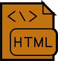 diseño de icono de vector de archivo html