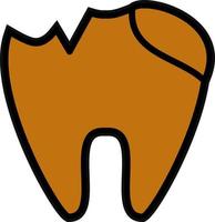 Tooth Decayed Vector Icon Design