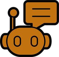Chat Bot Vector Icon Design