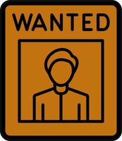 Wanted Vector Icon Design