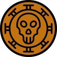 Pirate Coin Vector Icon Design