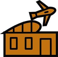 Airport Building Vector Icon Design