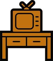 diseño de icono de vector de mesa de tv