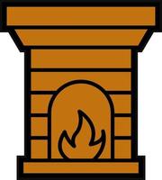Fireplace Icon Vector Design