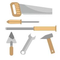 Set of hand tools vector