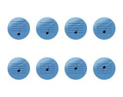 Set of music notes icons vector