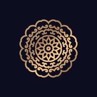 Abstract mandala background with golden arabesque pattern gold color. vector