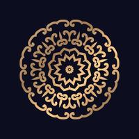 Golden Ethnic mandala design with Luxury pattern Background vector