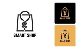inteligente tienda moderno logo diseño vector