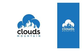 montaña nube moderno logo dignarse vector