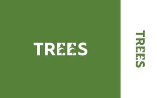Tree Letter clever logo vector