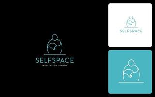 Yoga spa and wellness logo vector