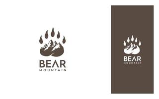 Bear Mountain Clever logo design vector