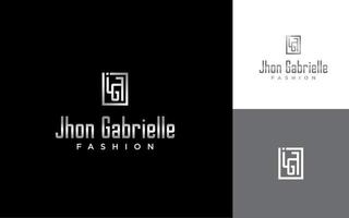 Typography JGF luxury logo vector