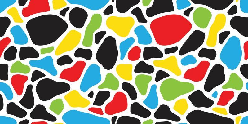 Cow skin seamless pattern Dalmatians dog isolated animal skin texture zebra giraffe wallpaper background camouflage colorful