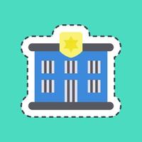 Sticker line cut prison. Building elements. Good for prints, web, posters, logo, site plan, map, infographics, etc. vector