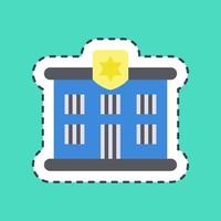 Sticker line cut prison. Building elements. Good for prints, web, posters, logo, site plan, map, infographics, etc. vector