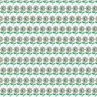 Playful retro flower 70's background pattern boho style vector