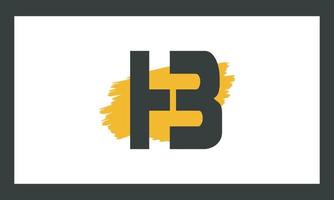 alfabeto letras iniciales monograma logo hb, bh, h y b vector