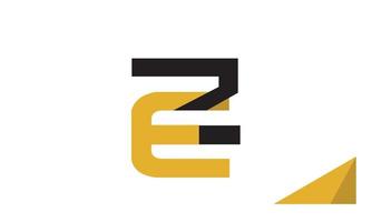 Alphabet letters Initials Monogram logo EZ, ZE, E and Z vector