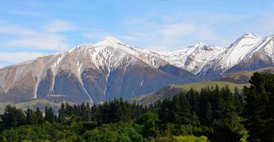 View from TranzAlpine Train in New Zealand photo