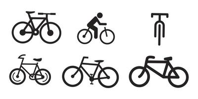 conjunto icono bicicleta. vector ilustración