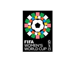 fifa De las mujeres mundo taza australie nuevo Zelanda 2023 oficial logo negro mundial campeón símbolo vector diseño resumen ilustración