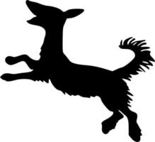 Vector silhouette of Dog on white background