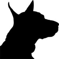 Vector silhouette of Dog on white background