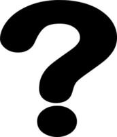 Vector silhouette of question mark  on white background