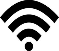 Vector silhouette of wifi signal on white background