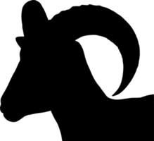 Vector silhouette of Goat on white background