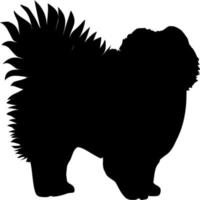 Vector silhouette of Dog on white background