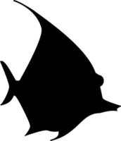 Vector silhouette of Fish on white background