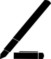 Vector silhouette of pen on white background