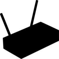 Vector silhouette of wifi on white background