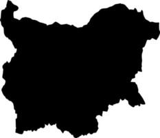 Vector silhouette of bulgaria map on white background