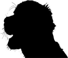 Vector silhouette of Dog on white background