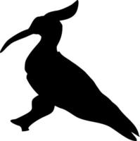 Vector silhouette of Bird on white background